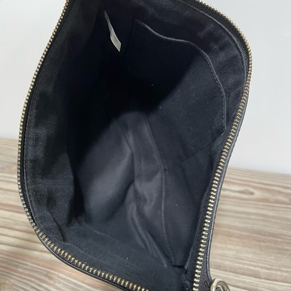 Coach Legacy Turnlock Mirror Gold Metallic Black Leather Crossbody Bag Clutch - Picture 13 of 16